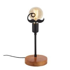 Aydinlatmadunyam Masa Lambasi WalnutBlack Beami-Mr-1019