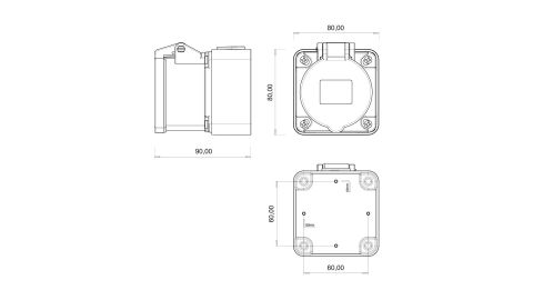 Bemis  5/16A. Duvar Priz IP44 BC1-1505-2510