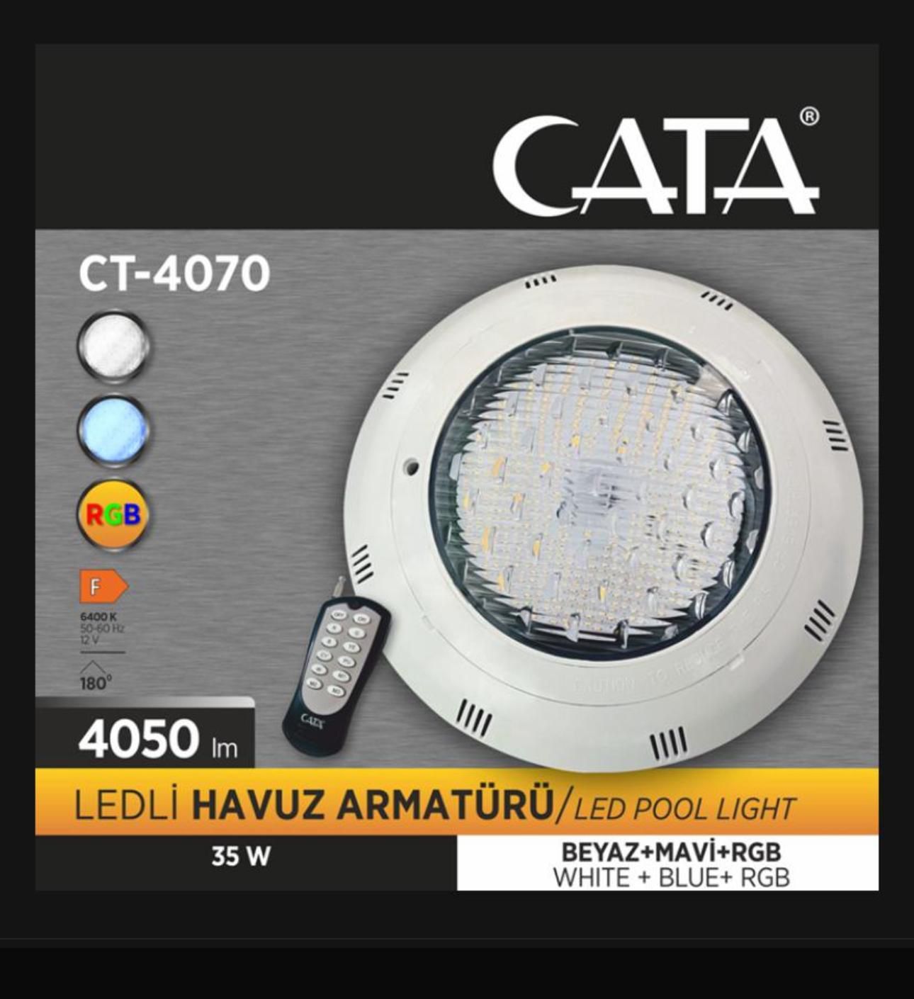 Cata CT-4070 Ledli Havuz Armatürü 35W  RGB