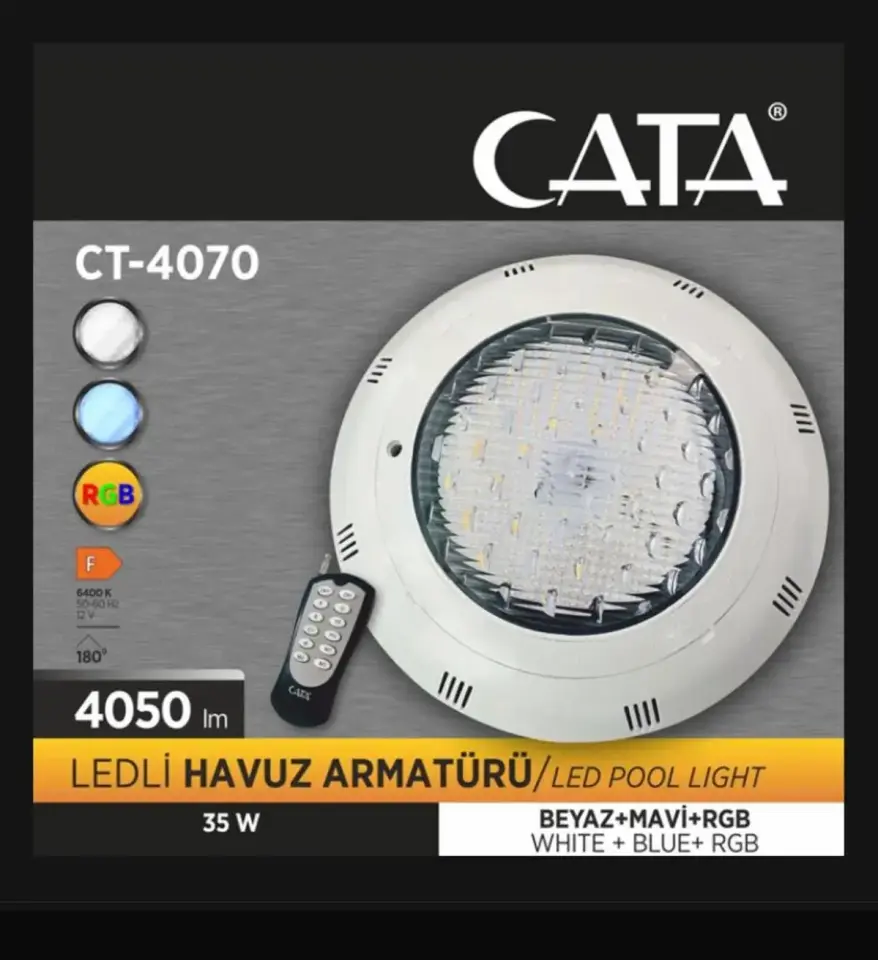 Cata CT-4070 Ledli Havuz Armatürü 35W  RGB