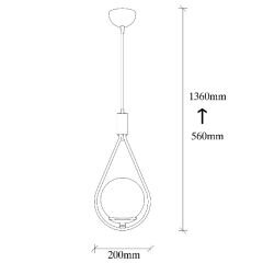 Aydinlatmadunyam Sarkit Black Mudoni-Mr-937