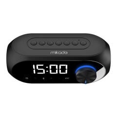 Mikado Md-W7 1200Mah 5W Siyah Bluetooth-Aux-Derece-Usb-Fm Double Alarmli Saat Speaker