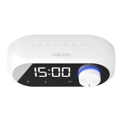 Mikado Md-W7 1200Mah 5W Beyaz Bluetooth-Aux-Derece-Usb-Fm Double Alarmli Saat Speaker