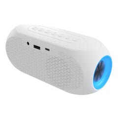 Mikado Md-W7 1200Mah 5W Beyaz Bluetooth-Aux-Derece-Usb-Fm Double Alarmli Saat Speaker