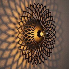 Aydinlatmadunyam Aplik Black Papatya-Mr-987