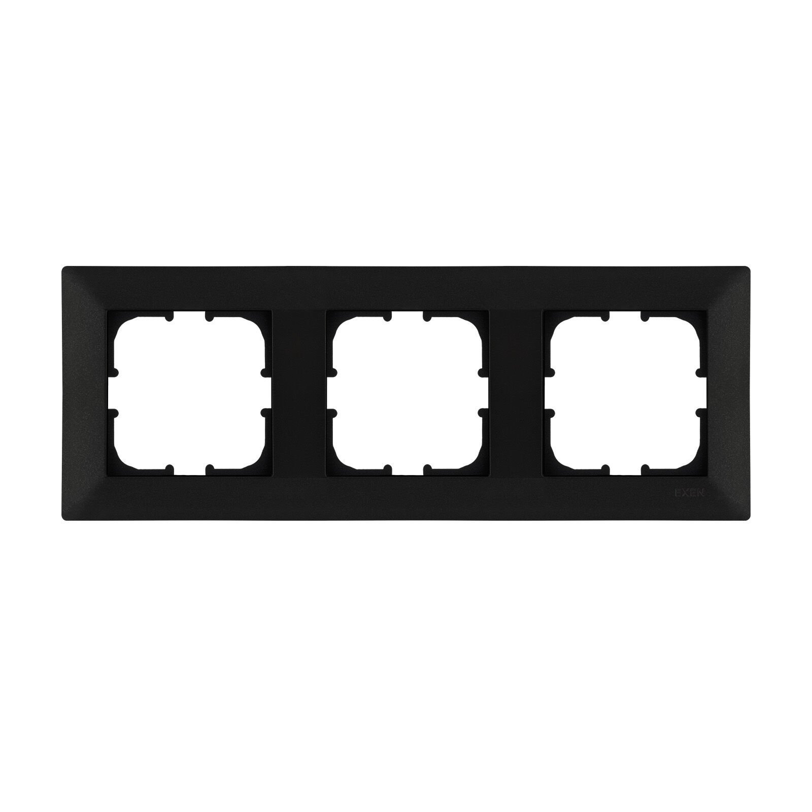 Exen Odak Metalik Siyah Üçlü Çerçeve