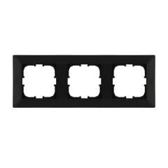 Exen Odak Metalik Siyah Üçlü Çerçeve