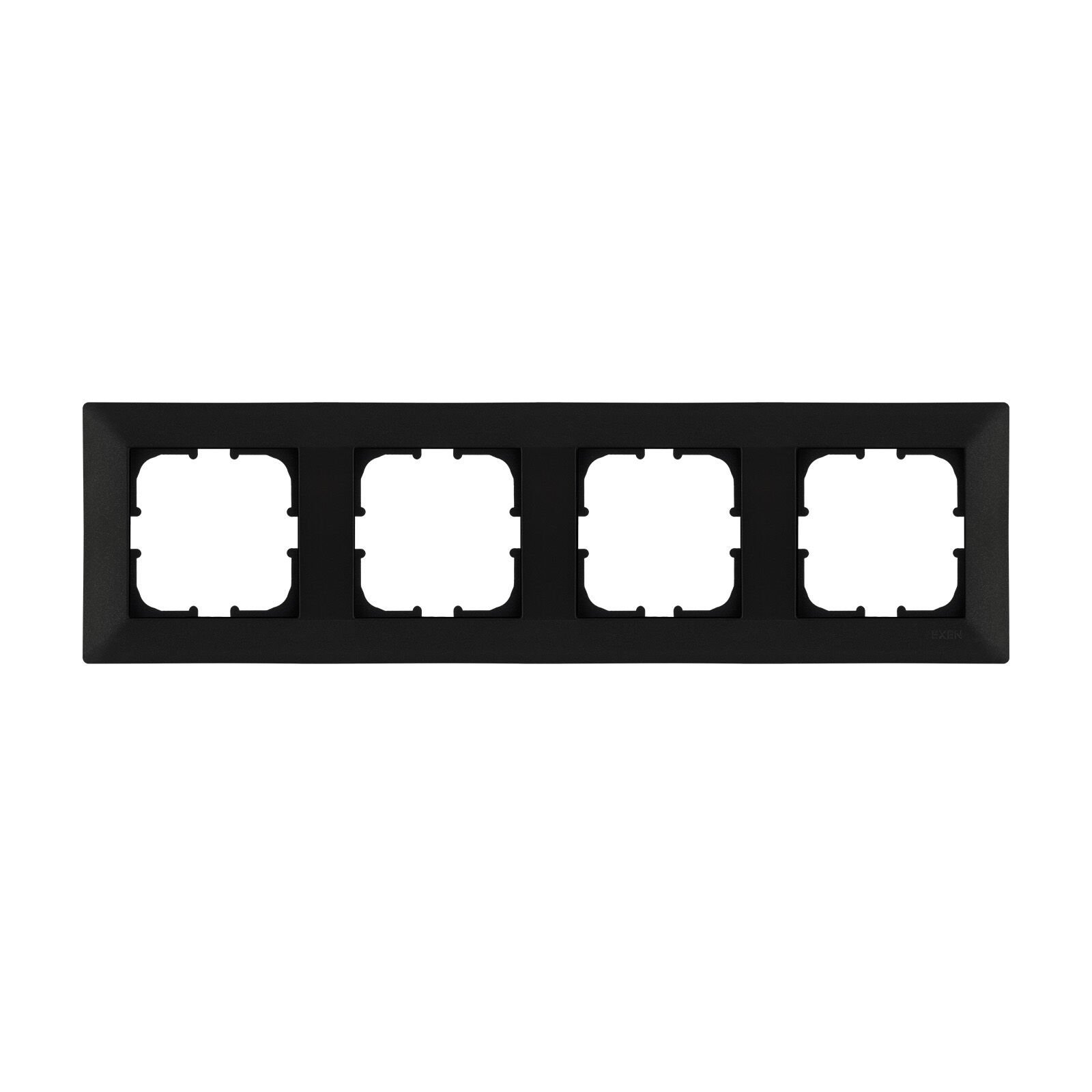 Exen Odak Metalik Siyah Dörtlü Çerçeve