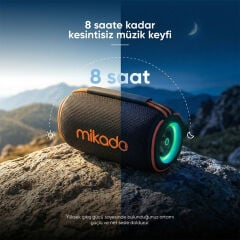 Mikado Md-32Bt Siyah Ipx6 30W Rgb Isikli 4500Mah Tf Kart+Usb Destekli Bluetooth Hoparlör