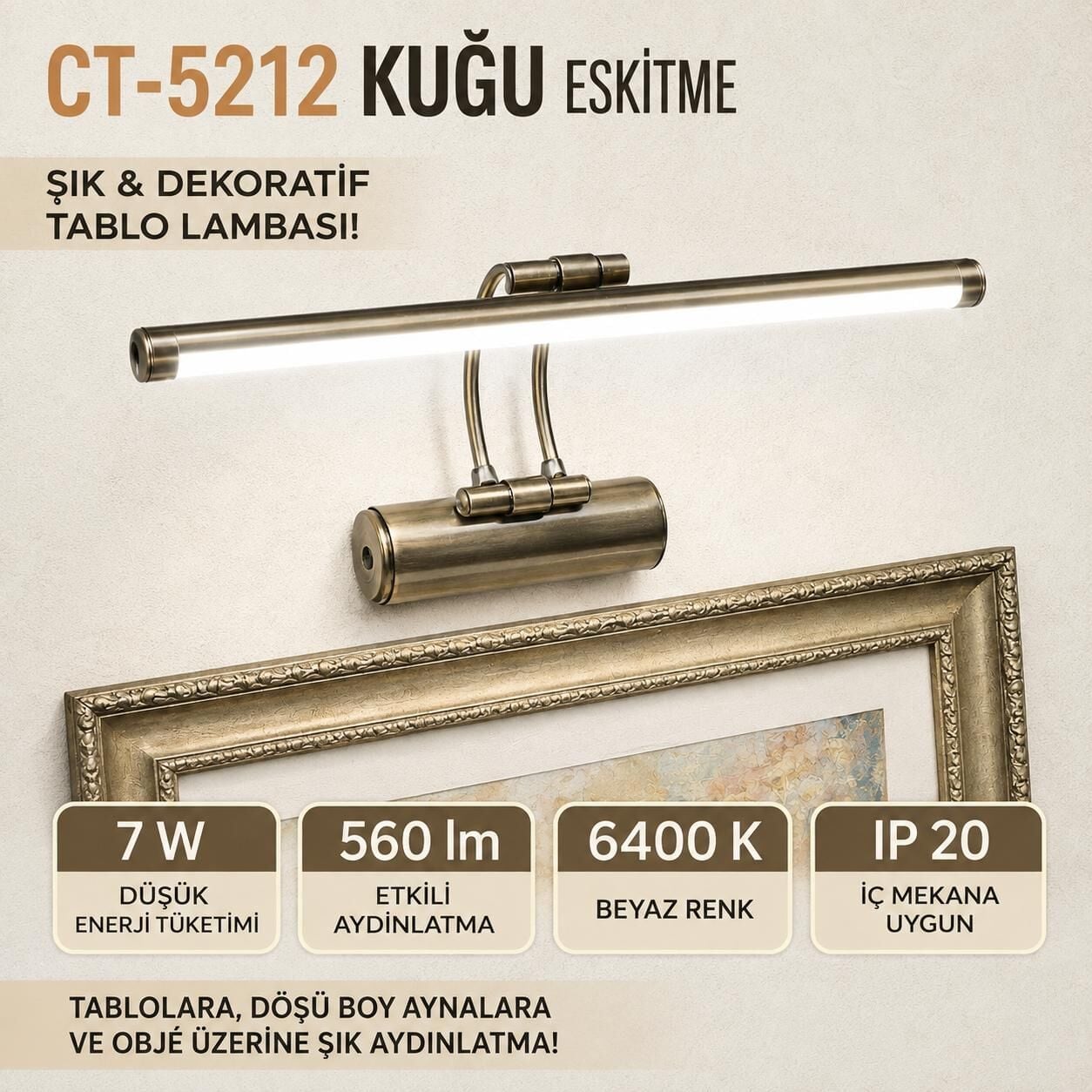 CATA Kugu Eskitme Banyo Aplik Günisigi CT-5212EG