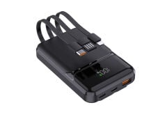 Snapron Snp-3006 10.000 Mah Pd 22.5W Usb-A Usb-C Lighting Dahili Kablolu Hizli Sarj Lcd Ekran Powerbank
