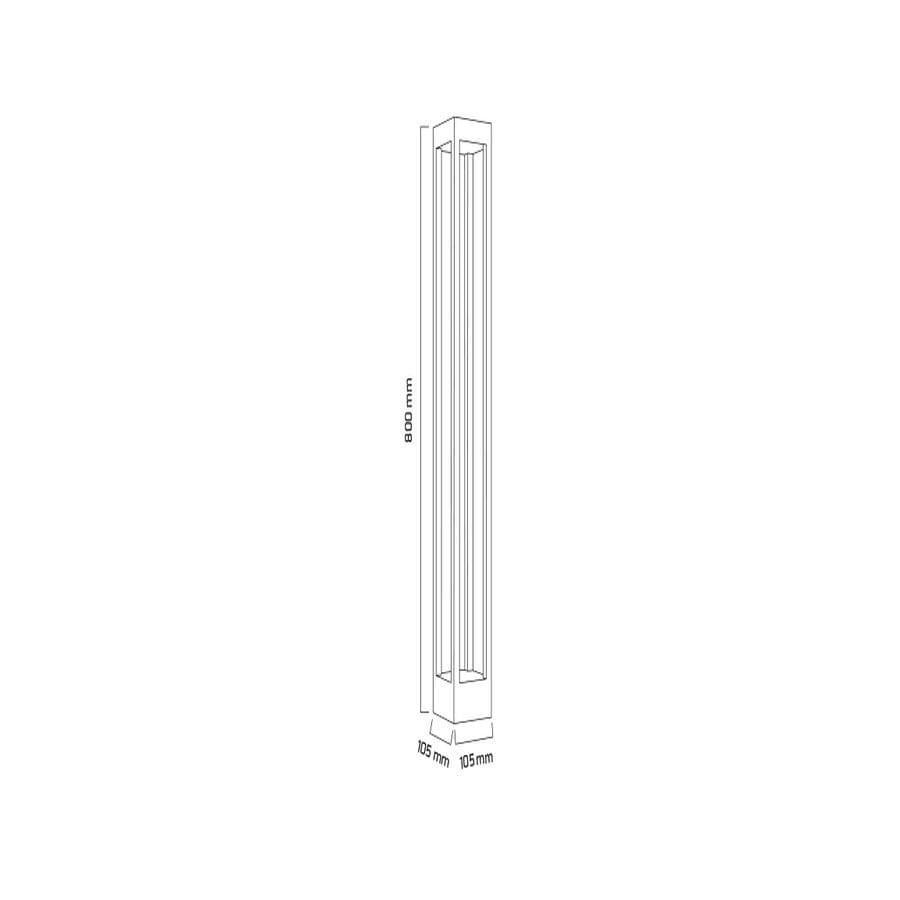 Goya Gy 6260 Siyah Kasa 12W  3000K Sg Led Bahçe Armatür