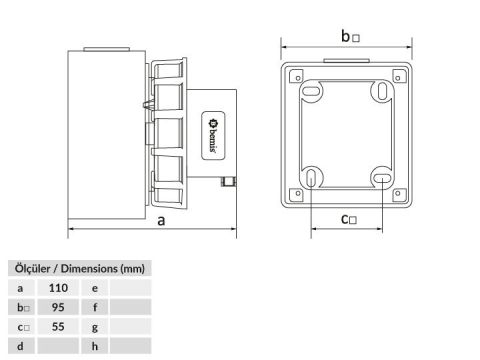 Bemis  5/16A. Duvar Fişi IP67 BC1-1505-7210