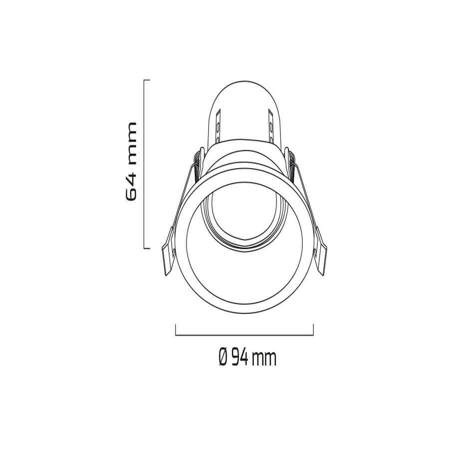 Goya Gy 1735-8 Siyah Kasa 8W 6500K Sıva Altı Led Armatür