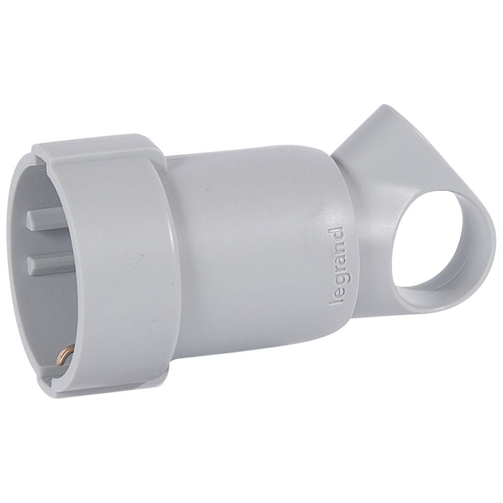 Legrand  Dişi fiş - plastik gri  2P+T 16 A LEG-050325