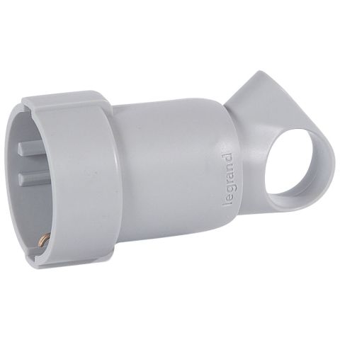 Legrand  Dişi fiş - plastik gri  2P+T 16 A LEG-050325