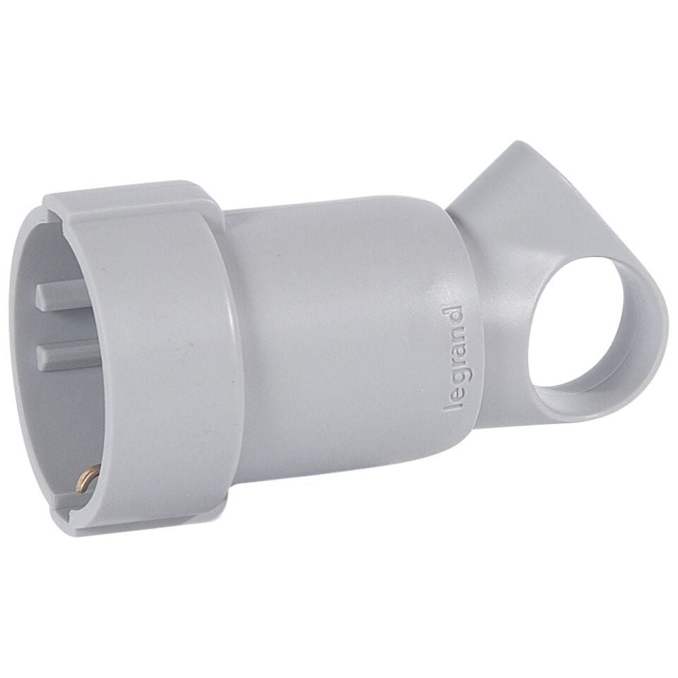 Legrand  Dişi fiş - plastik gri  2P+T 16 A LEG-050325