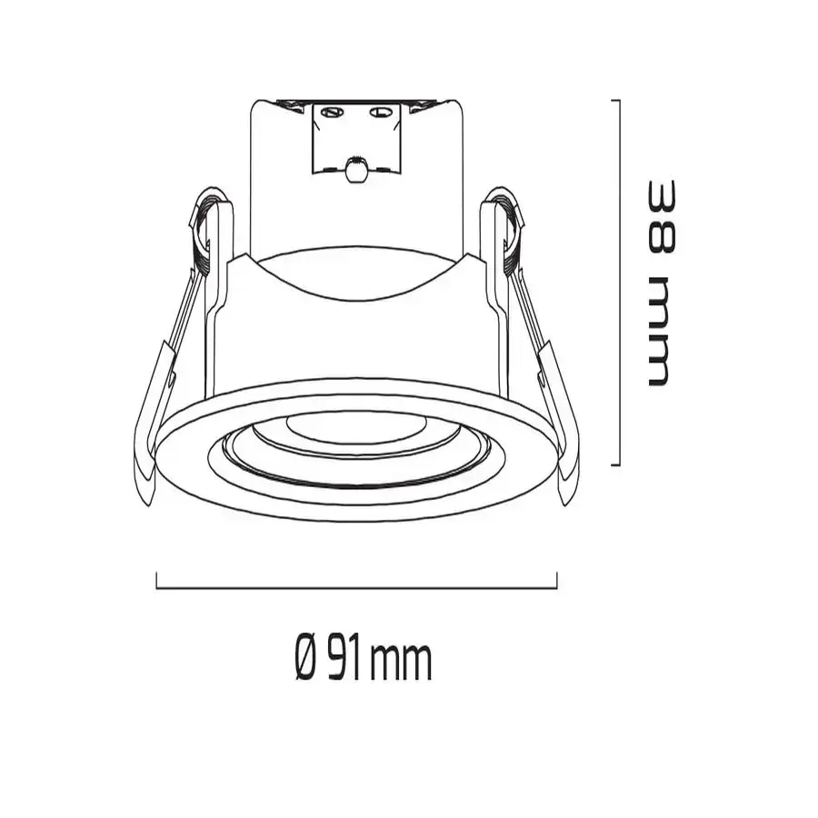 Goya Gy 1720-5 Siyah Kasa 5W 4000K Sıva Altı Cob Led Armatür