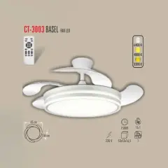 CATA Basel Fan Led 3 Renk 6400K-4000K-3200K CT-3003