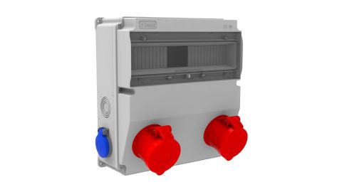 Bemis  Ön 2 Ad. 5/32A.  380V.  Yan 2 Ad. 1/16A.  220V.  IP44 BH9-2234-2020