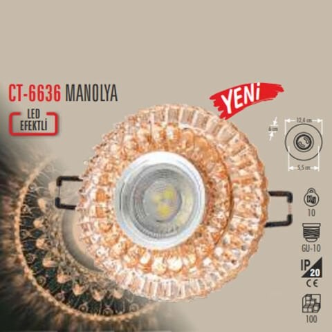 CATA Manolya Ledli Cam Spot CT-6636