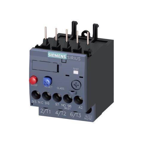 Siemens 3Ru2 Sirius Termik Röle; Faz Korumali; 1No+1Nc Yardimci Kontakli 4;5-6;3A;  Boy S00 3RU2116-1GB0