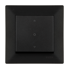 Exen Odak Metalik Siyah Tek Tuslu Jaluzi Komple Takim