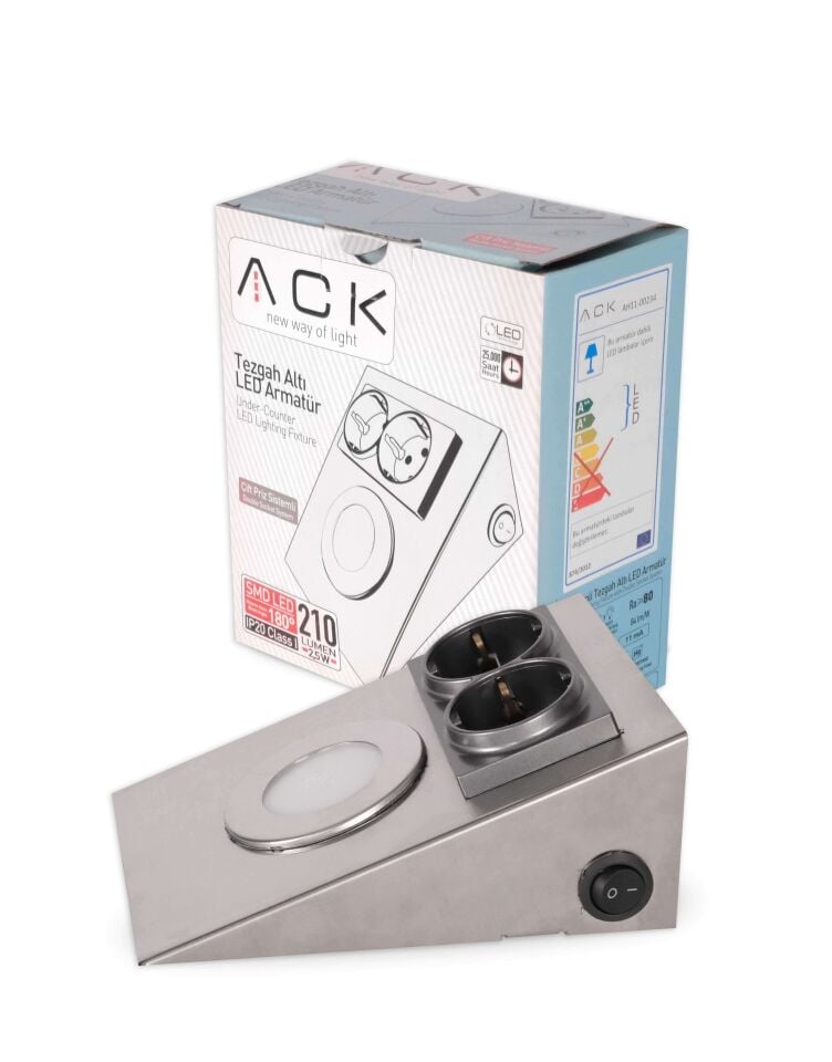 ACK Ledli Prizli Tezgah Altı Armatür 6500K AH11-00234