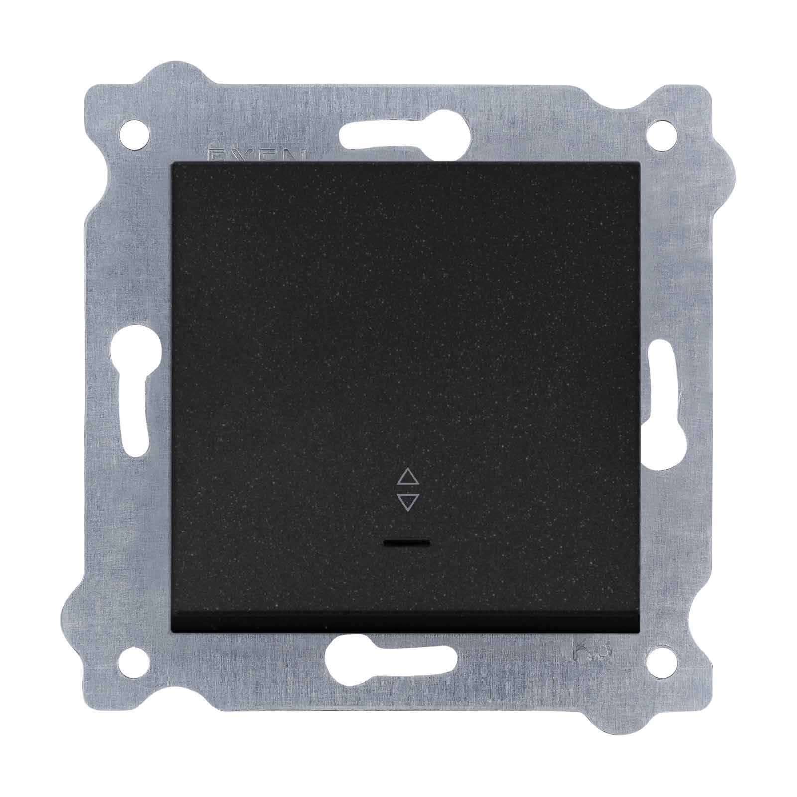 Exen Metalik Siyah Modül+Kapak  Isikli Veavien