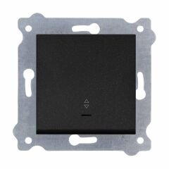 Exen Metalik Siyah Modül+Kapak  Isikli Veavien