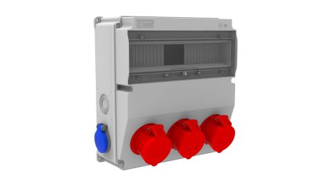 Bemis  5/16A. 380V. 3 Ad. Ön-1/16A. 220V. 2 Ad. Yan IP44 BH9-2318-2020