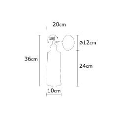 Aydinlatmadunyam Aplik Black Elek-N-991