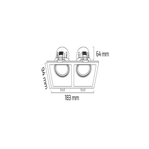 Goya Gy 1737-8 Beyaz Kasa 16W 4000K Smd Sıva Altı Led Armatür