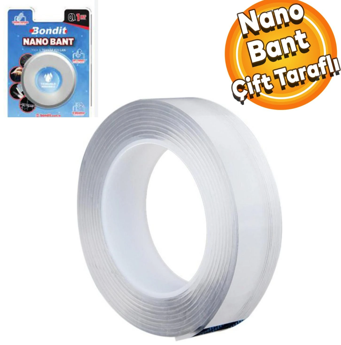 Bondit 1Mt Çift Tarafli Nano Bant