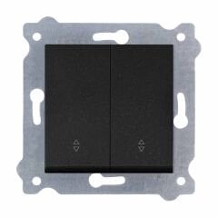 Exen Metalik Siyah Modül+Kapak  Komütatör Veavien