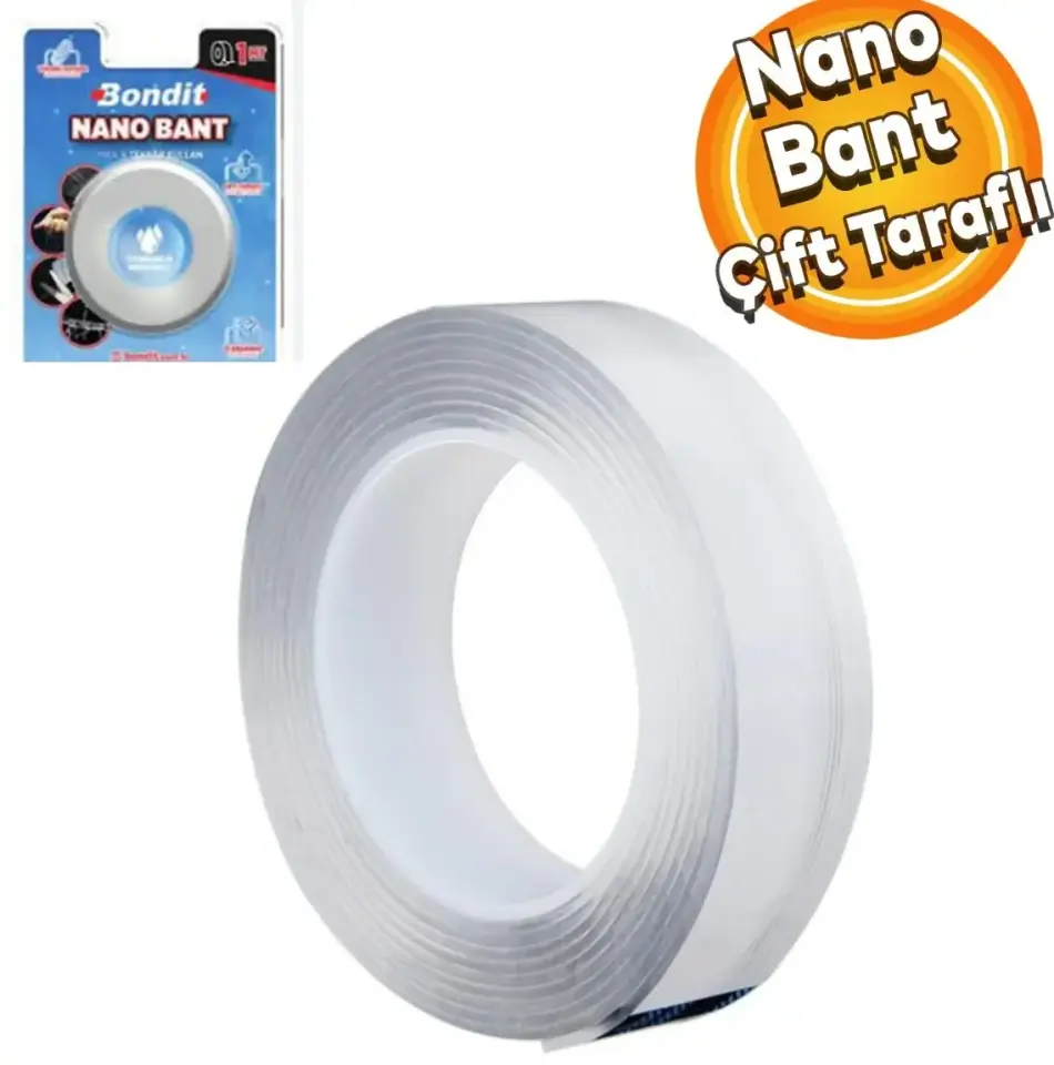 Bondit 1Mt Çift Tarafli Nano Bant