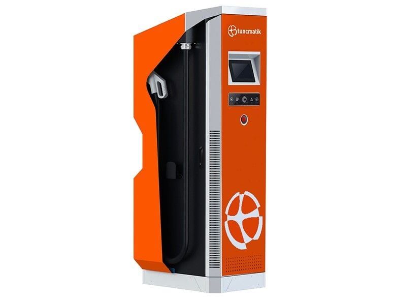 Tunçmatik Pro   Dc Charger 180 Kw Dc Trifaze Araç Şarj İstasyonu -    Ticari Tip ( Wifi- 4G- Rfıd- Occp 1.6- Mode 3- Type 2-     7'' Lcd - Mıd Meter )  TSK16025