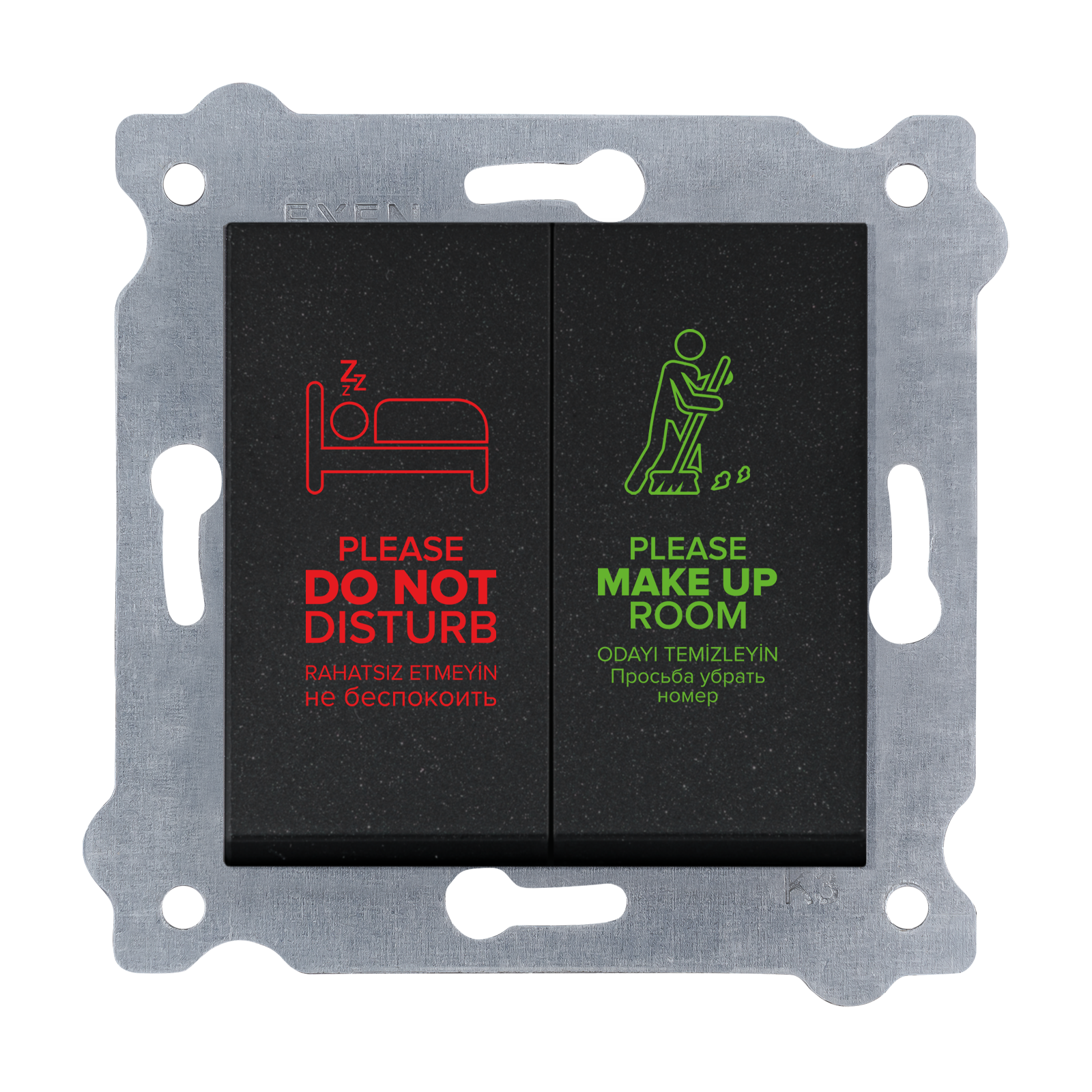 Exen Metalik Siyah Modül+Kapak  Dnd/Mur Komütatör