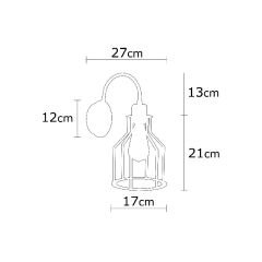 Aydinlatmadunyam Aplik Black Kofi-N-1099