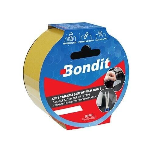 Bondit 24 mm X 25 mm Çift Tarafli Seffaf Film Bant