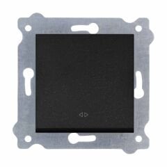 Exen Metalik Siyah Modül+Kapak  Permütatör - (Ara Veavien)