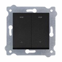 Exen Metalik Siyah Modül+Kapak  Yaysiz Jaluzi