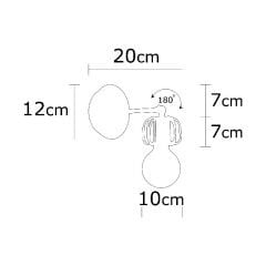 Aydinlatmadunyam Aplik Black Demre-N-1206