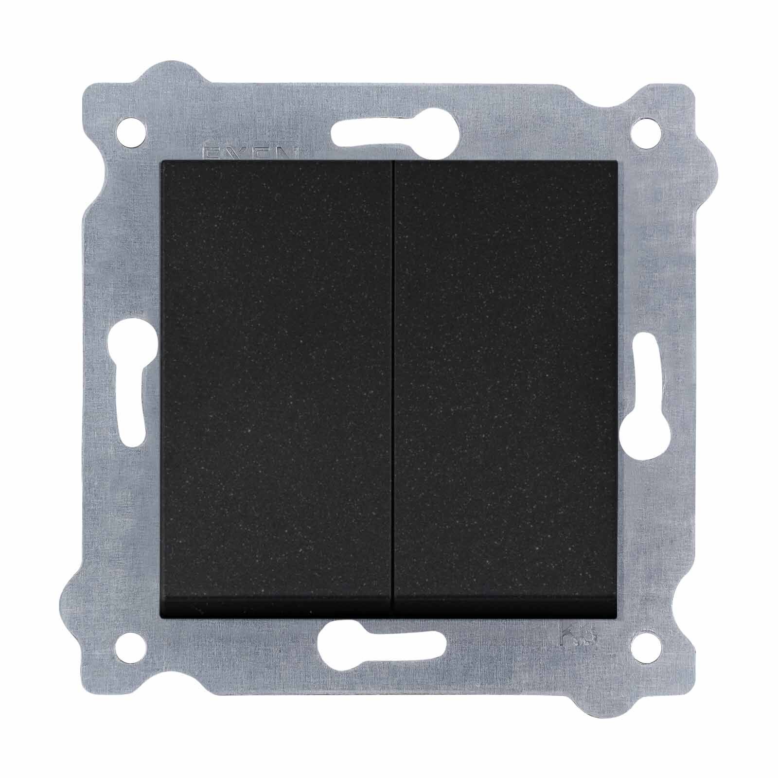 Exen Metalik Siyah Modül+Kapak  Impulse Komütatör