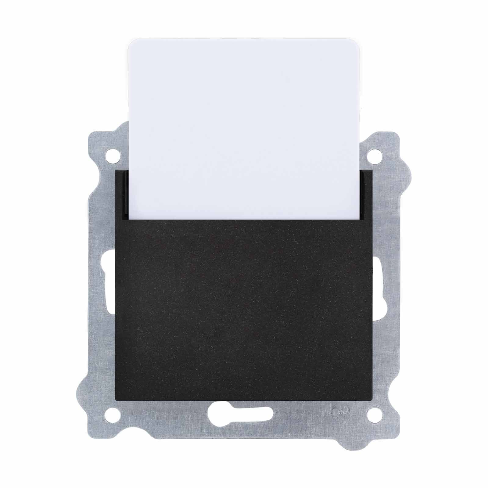 Exen Metalik Siyah Modül+Kapak  Energy Saver Mikro Switch Gecikmeli + Isikli