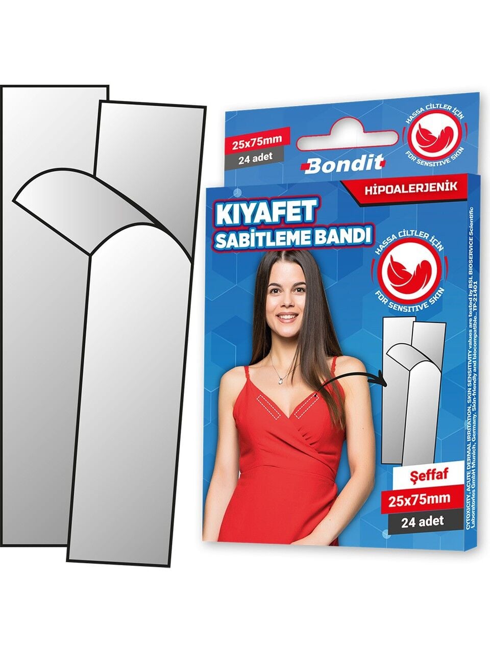 Bondit Seffaf Kiyafet Sabitleme Bandi