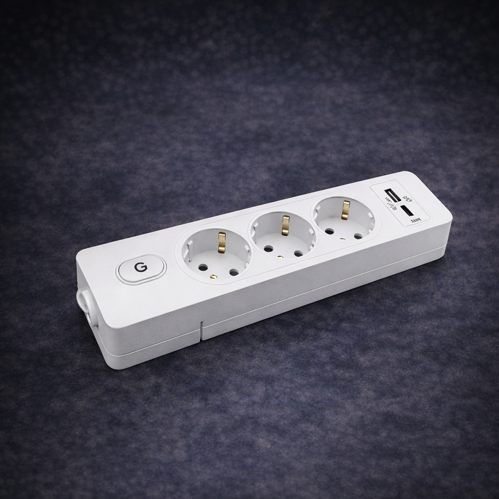 Seldur Üçlü Anahtarli USB Sarjli (12W) UPS Toprakli Priz, 5m, ÇK G3FU31x