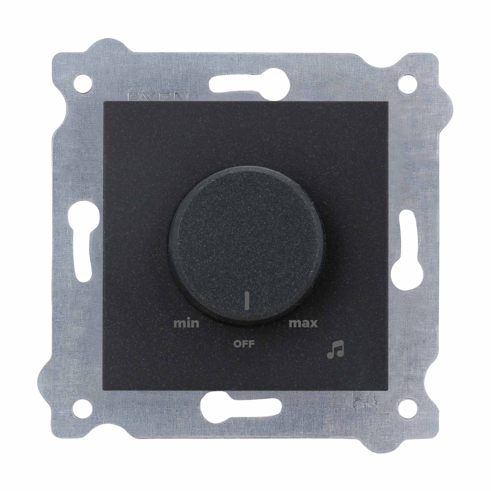 Exen Metalik Siyah Modül+Kapak  Müzik Yayin Anahtari