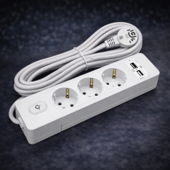 Seldur Üçlü Anahtarli USB Sarjli (12W) UPS Toprakli Priz, 3m, ÇK G3FU51x