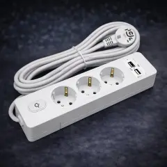 Seldur Üçlü Anahtarli USB Sarjli (12W) UPS Toprakli Priz, 3m, ÇK G3FU51x